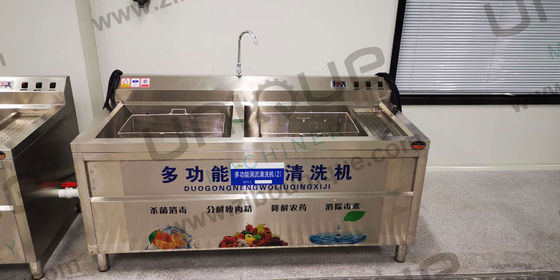 Mini Lavatrice di frutta e ortaggi in acciaio inossidabile con ozono per 200-400 kg/h