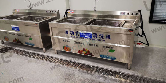 Mini Lavatrice di frutta e ortaggi in acciaio inossidabile con ozono per 200-400 kg/h