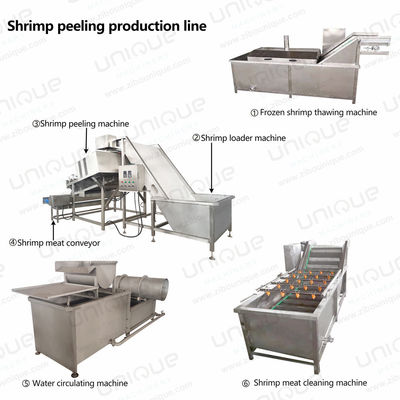 4kw Automatic Shrimp Head Shell Removing Peeling Machine Trasformazione negozi di alimenti e bevande