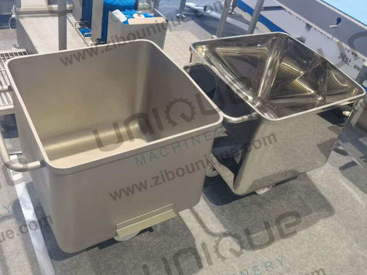 Camioncino per il trasporto di pollo, carne bovina e pesce in impianti di trasformazione 200L SUS304