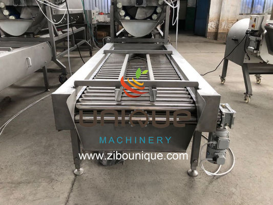 304 in acciaio inossidabile Carrot Destoner Vacuum Packed Line Commercial Potato Dicing Machine