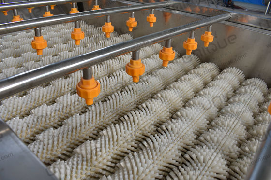 Lavatrice a spazzola per la pulizia delle radici di ortaggi commerciale in acciaio inossidabile 304