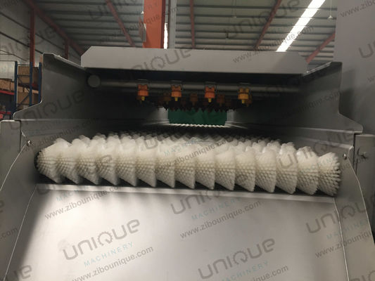 Lavatrice a spazzola per la pulizia delle radici di ortaggi commerciale in acciaio inossidabile 304