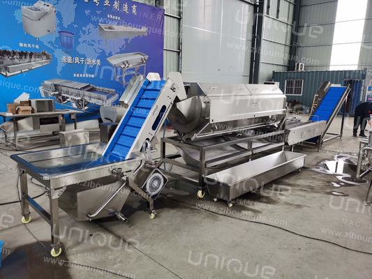 304 in acciaio inossidabile Automatica Lavatrice di patate dolci Yams Peeling linea di produzione