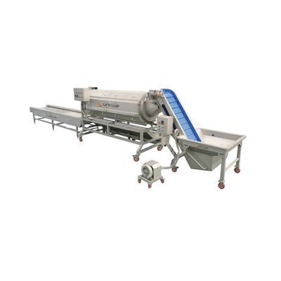 Linea di lavaggio automatico di asparagi per radici e verdure con estrattore di frutta e verdura