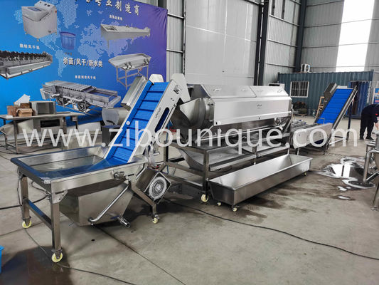 Industria della trasformazione alimentare 4,12 kw Sgrattatore di patate industriale con rullo al carborondone