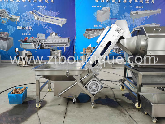 Industria della trasformazione alimentare 4,12 kw Sgrattatore di patate industriale con rullo al carborondone