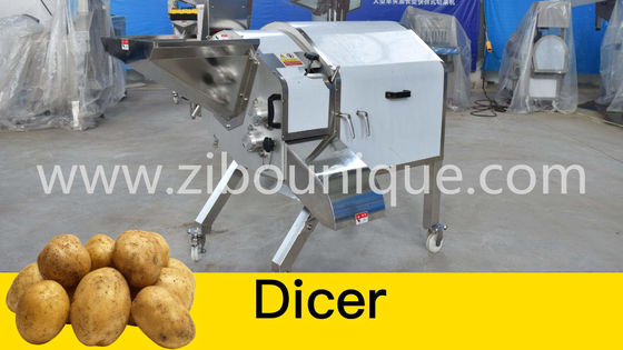 Macchina per il taglio di cipolle industriali con efficienza di taglio di cubo elettrico per verdure da 1,5 kW